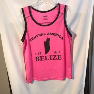 NWOT Belize ladies size L pink and black sleeveless top